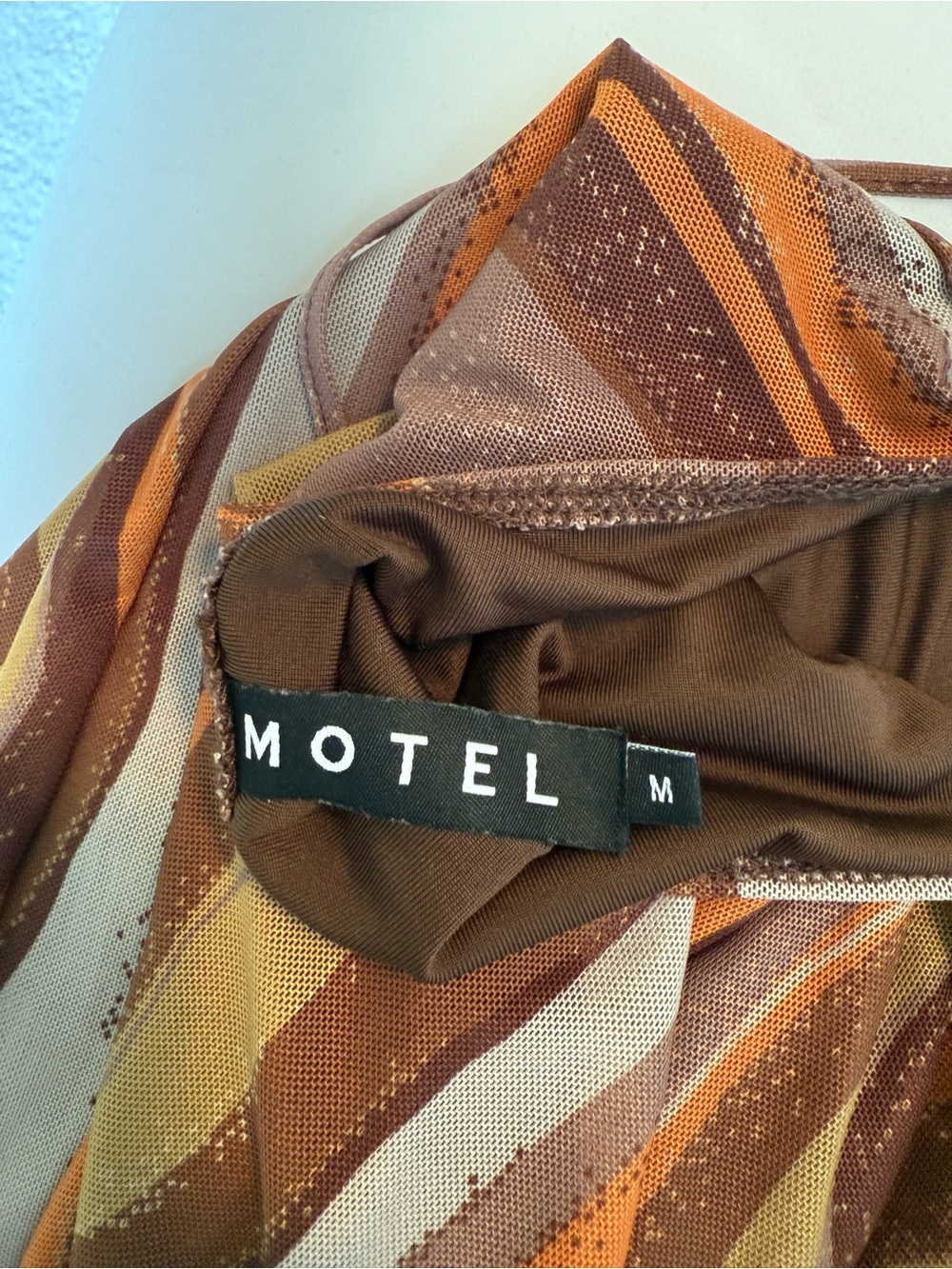 Motel Rocks Brown Multi-Color Swirl Mini Dress - Picture 3 of 4